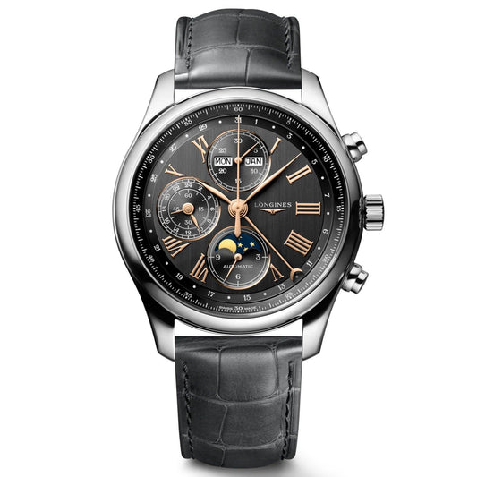 Longines Master Collection 42mm anthracite automatic steel watch L2.773.4.61.2