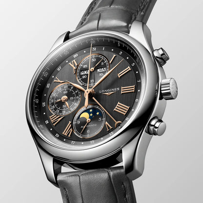 Longines Master Collection 42mm anthracite automatic steel watch L2.773.4.61.2