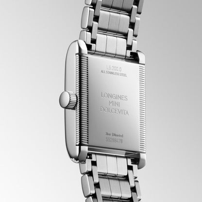 Longines Mini Turtleneck watch 21.5x29mm silver diamonds quartz steel L5.200.0.75.6