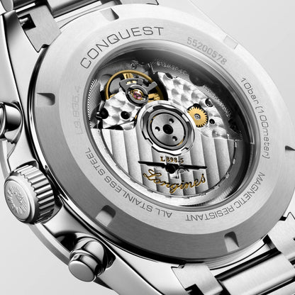 Longines New Conquest watch 42mm silver automatic steel L3.835.4.72.6