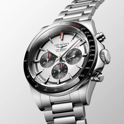 Longines New Conquest watch 42mm silver automatic steel L3.835.4.72.6