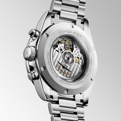 Longines New Conquest watch 42mm silver automatic steel L3.835.4.72.6