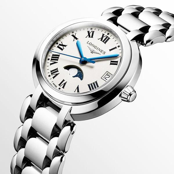 Longines Primaluna 34mm Silver Quartz Stainless Steel Watch L8.116.4.71.6