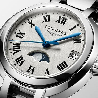 Longines Primaluna 34mm Silver Quartz Stainless Steel Watch L8.116.4.71.6