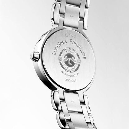 Longines Primaluna 34mm Silver Quartz Stainless Steel Watch L8.116.4.71.6