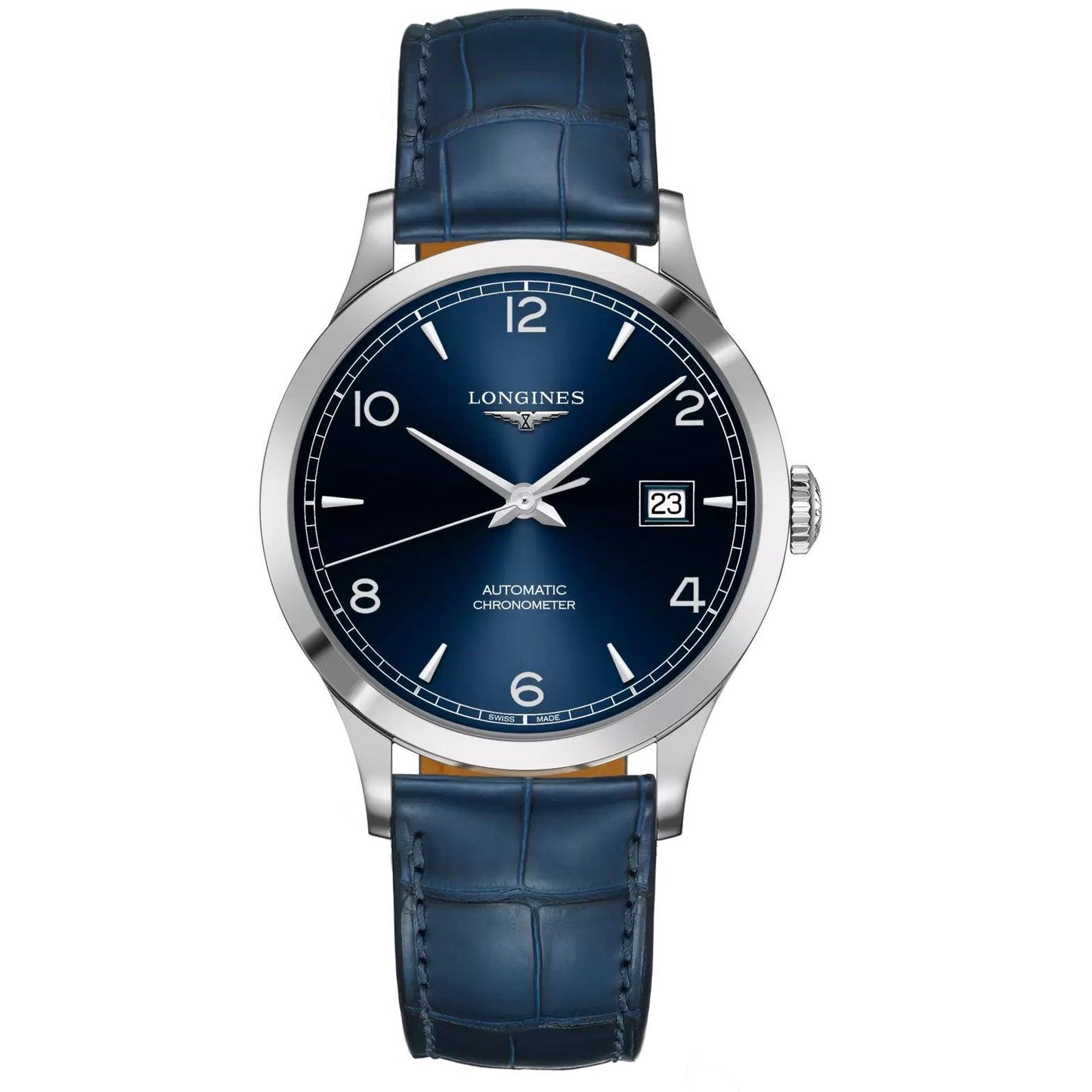 Longines Watch Record collection 40mm blue automatic steel L2.821.4.96.4