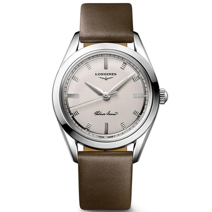 Longines Silver Arrow watch 38.5mm silver automatic steel L2.834.4.72.2