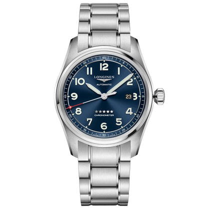 Longines Spirit 42mm Blue Automatic Steel Watch L3.811.4.93.6