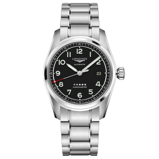 Longines Spirit Watch 42mm Black Automatic Steel L3.811.4.53.6