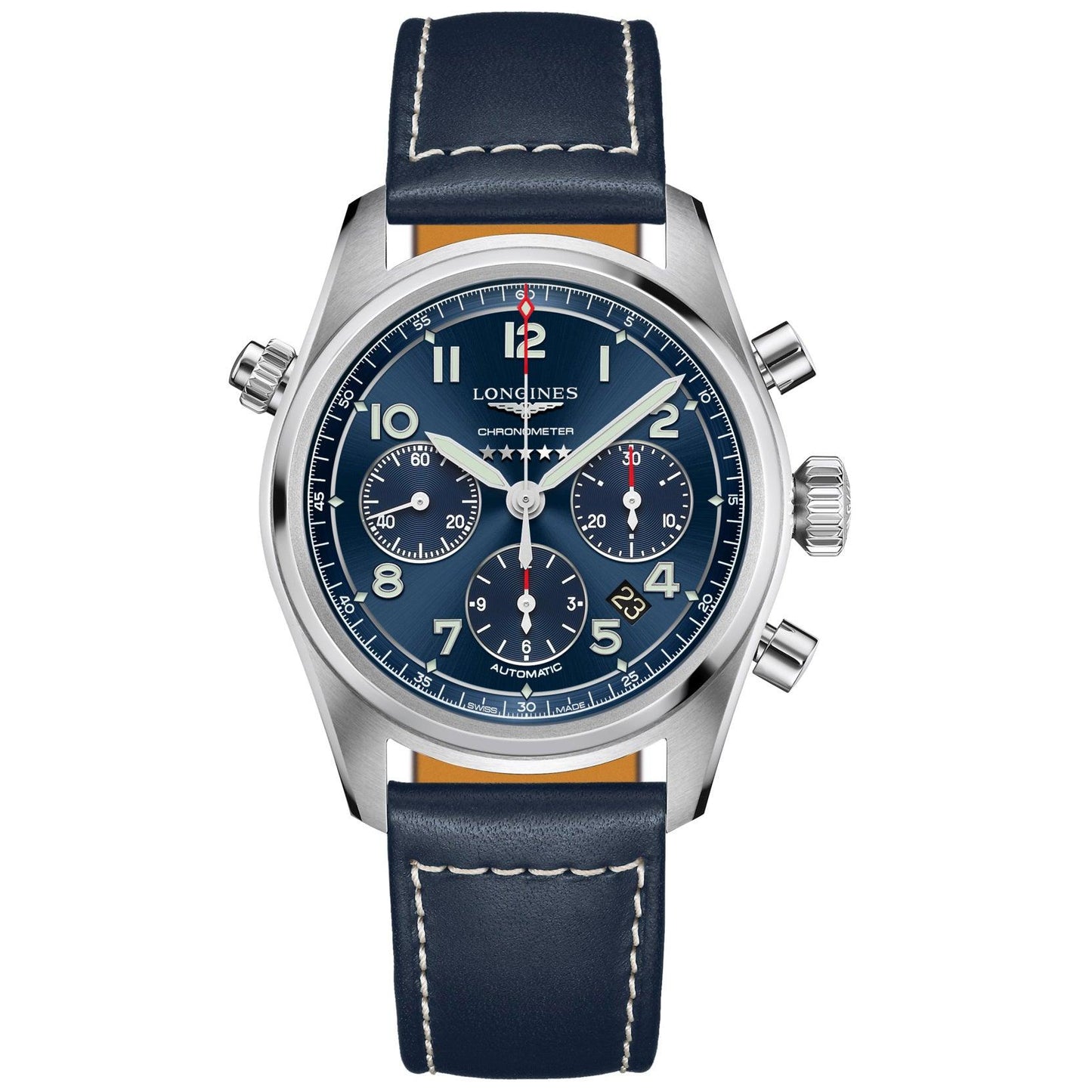 Longines Spirit Chronograph 42mm Blue Automatic Steel Watch L3.820.4.93.0