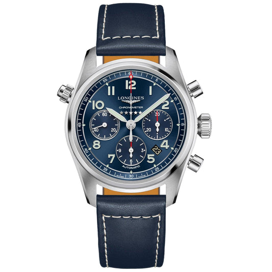 Longines Spirit Chronograph 42mm Blue Automatic Steel Watch L3.820.4.93.0