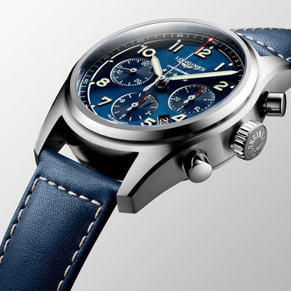 Longines Spirit Chronograph 42mm Blue Automatic Steel Watch L3.820.4.93.0