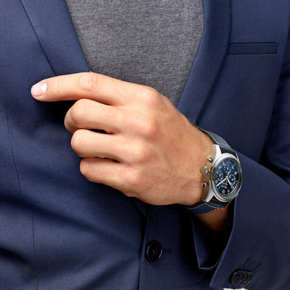 Longines Spirit Chronograph 42mm Blue Automatic Steel Watch L3.820.4.93.0