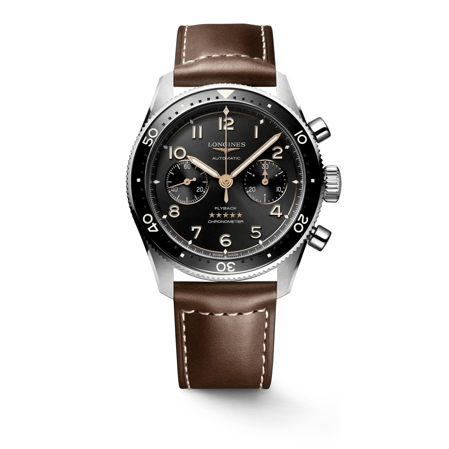 Longines Spirit Flyback 42mm Automatic Steel Watch L3.821.4.53.2