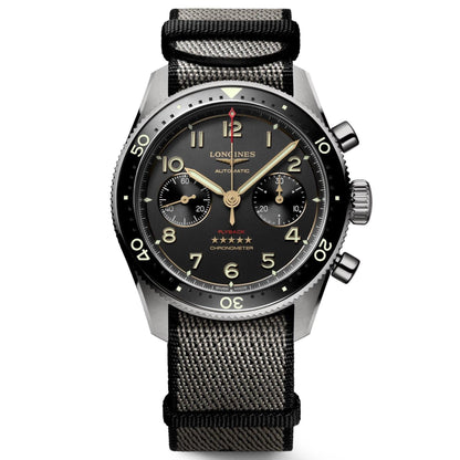 Longines Spirit Flyback Titanium watch 42mm anthracite automatic titanium L3.821.1.53.2