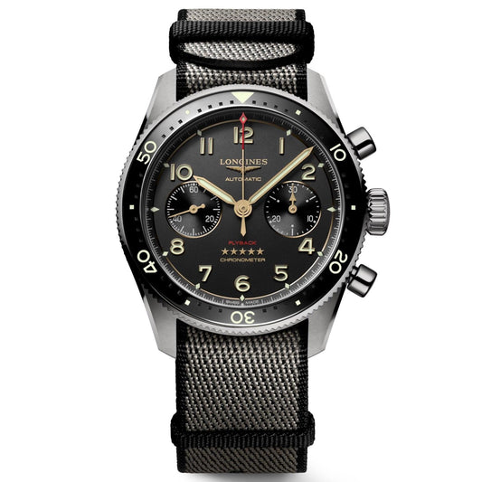 Longines Spirit Flyback Titanium watch 42mm anthracite automatic titanium L3.821.1.53.2