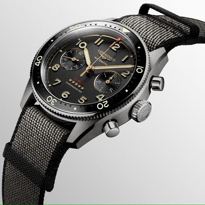 Longines Spirit Flyback Titanium watch 42mm anthracite automatic titanium L3.821.1.53.2