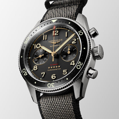 Longines Spirit Flyback Titanium watch 42mm anthracite automatic titanium L3.821.1.53.2