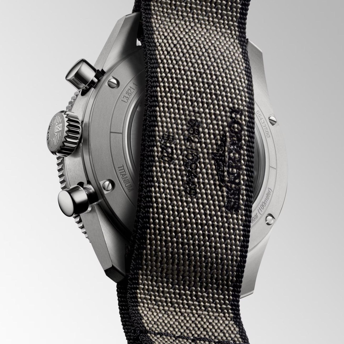 Longines Spirit Flyback Titanium watch 42mm anthracite automatic titanium L3.821.1.53.2