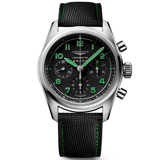 Longines Spirit Pioneer Edition 42mm Black Automatic Titanium Watch L3.829.1.53.2