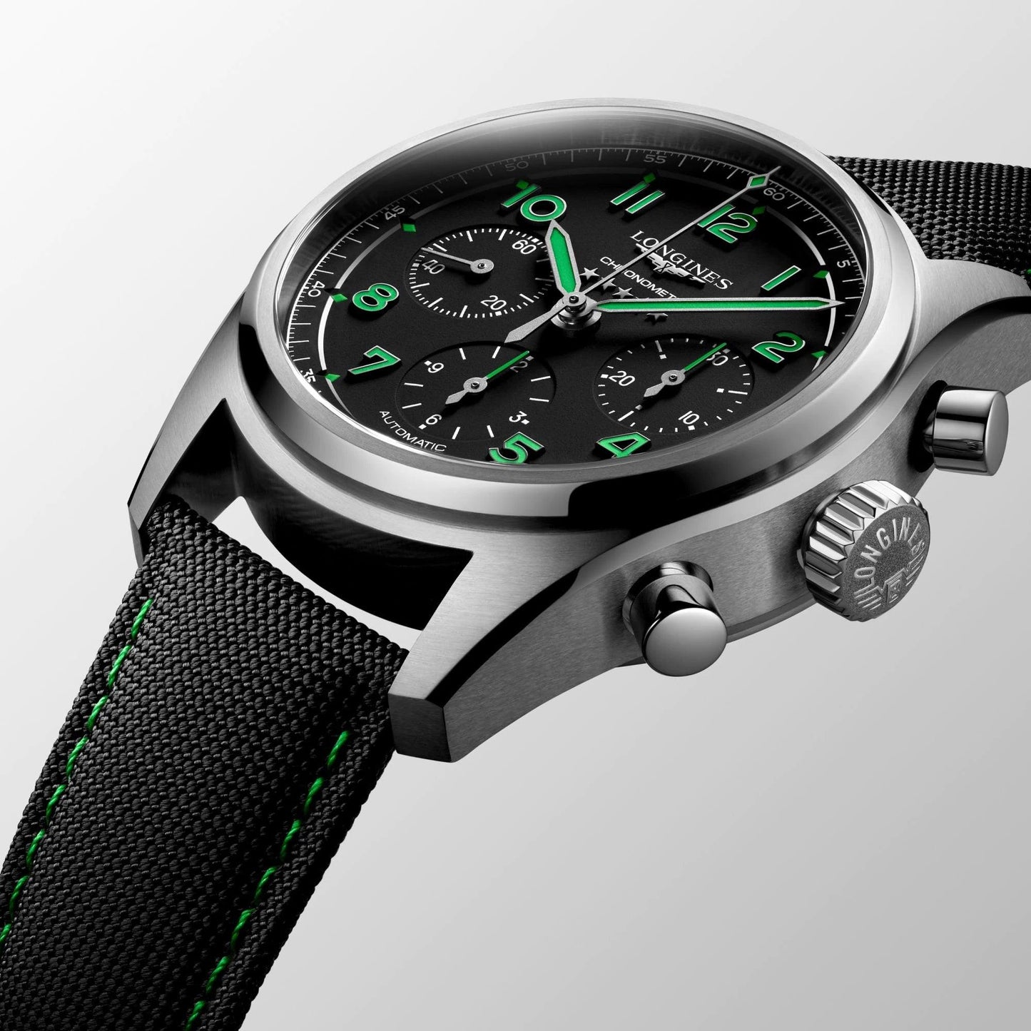 Longines Spirit Pioneer Edition 42mm Black Automatic Titanium Watch L3.829.1.53.2