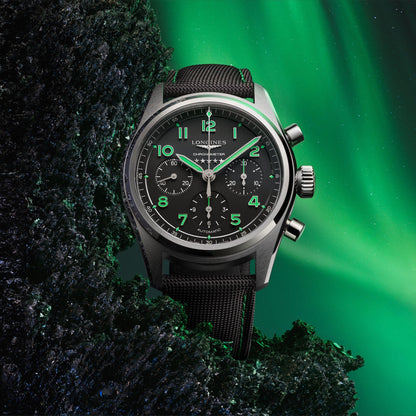 Longines Spirit Pioneer Edition 42mm Black Automatic Titanium Watch L3.829.1.53.2