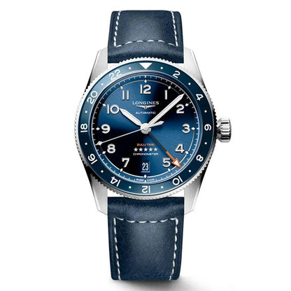 Longines Spirit Zulu Time 39mm blue automatic steel watch L3.802.4.93.2