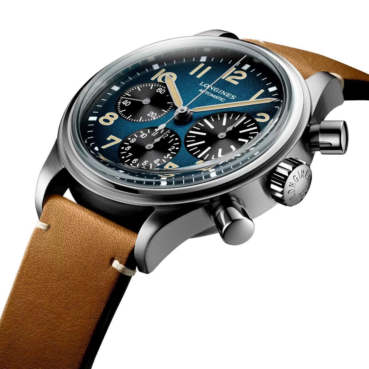 Longines watch The Longines Avigation BigEye 41mm petrol automatic chronograph titanium L2.816.1.93.2