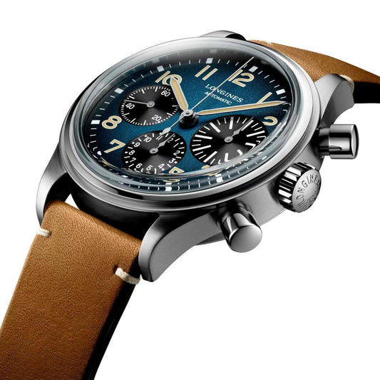 Longines watch The Longines Avigation BigEye 41mm petrol automatic chronograph titanium L2.816.1.93.2