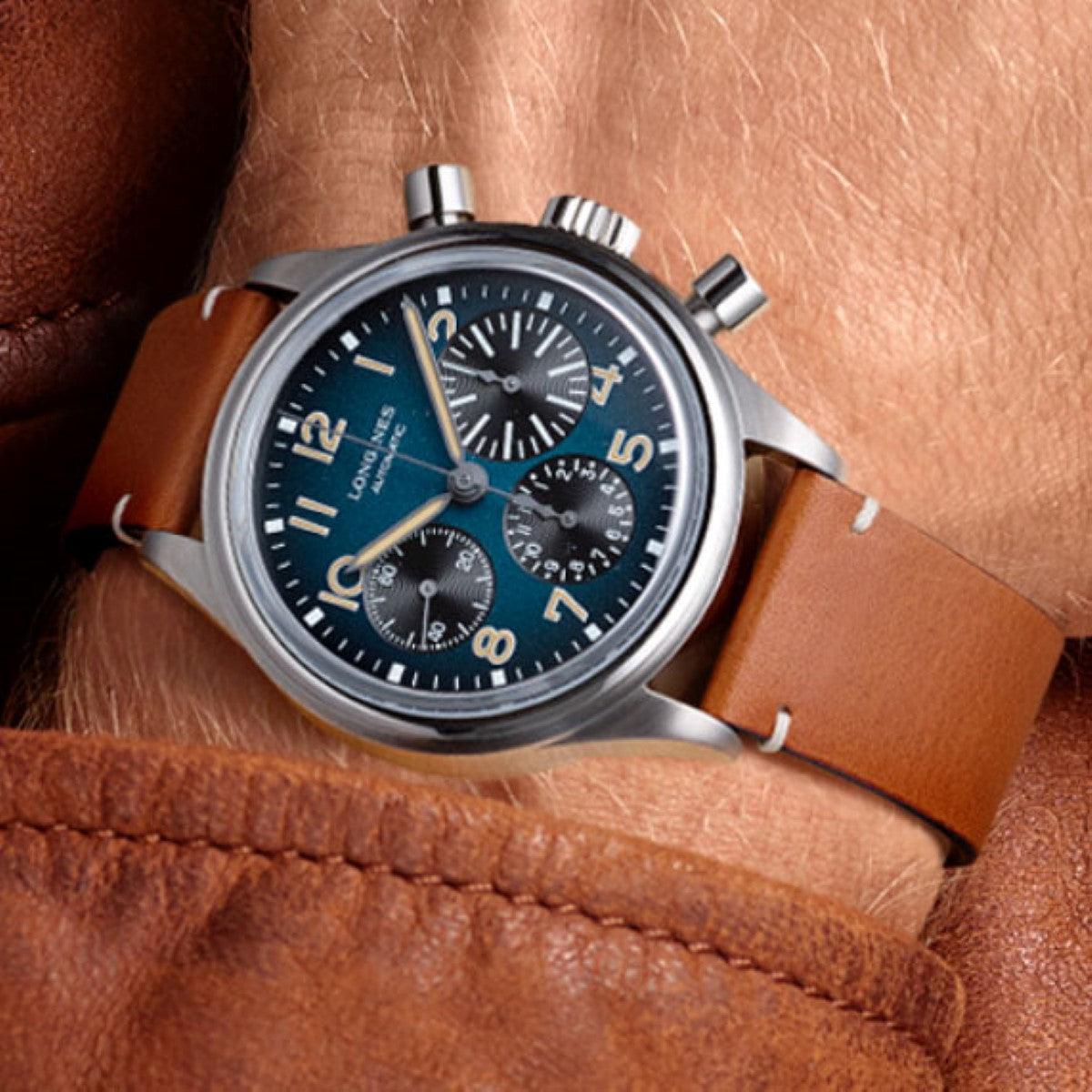 Longines watch The Longines Avigation BigEye 41mm petrol automatic chronograph titanium L2.816.1.93.2