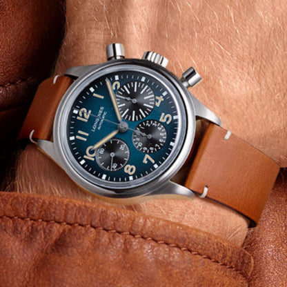 Longines watch The Longines Avigation BigEye 41mm petrol automatic chronograph titanium L2.816.1.93.2