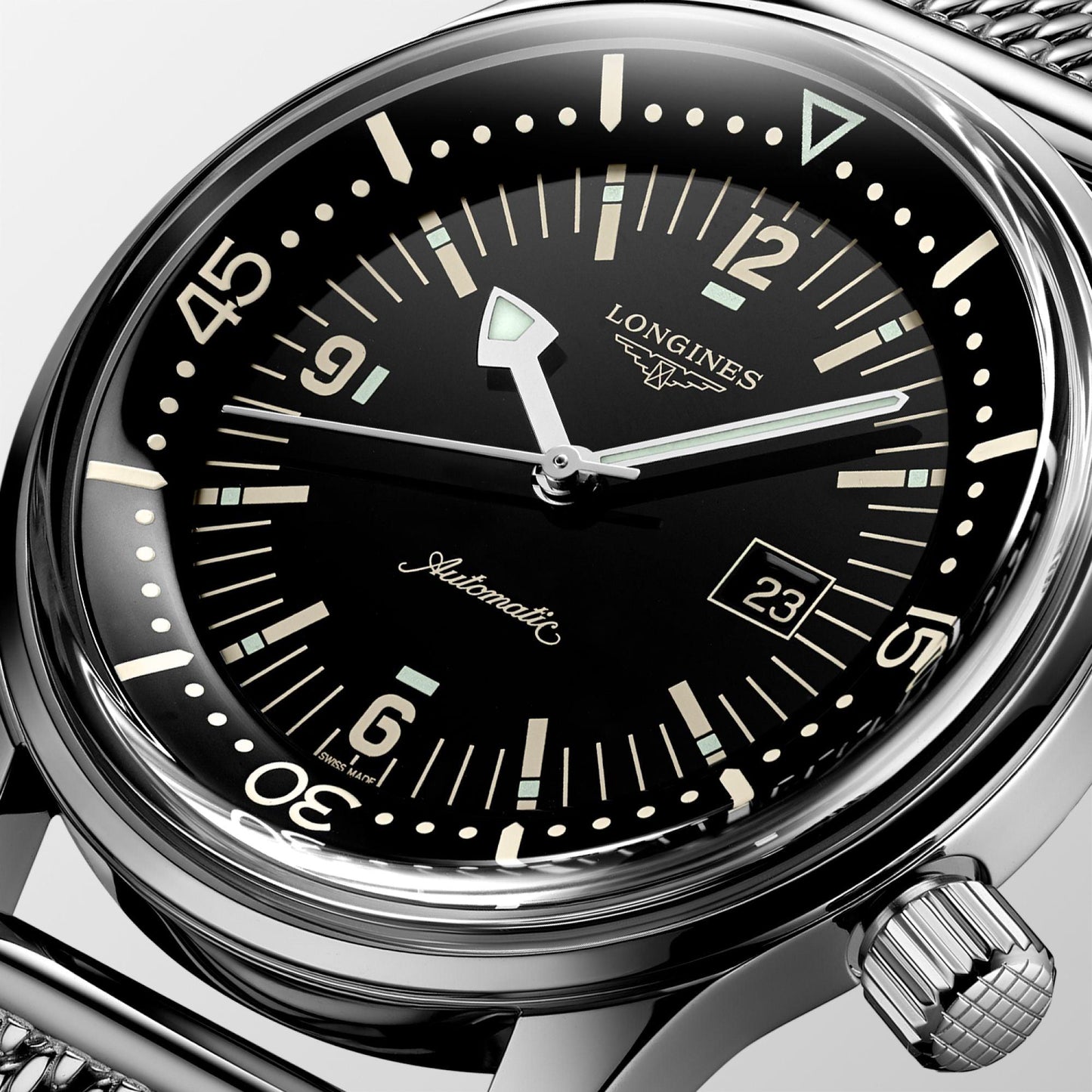 Longines The Longines Legend Diver Watch 36mm Black Automatic Steel L3.374.4.50.6