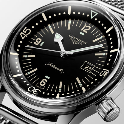 Longines The Longines Legend Diver Watch 36mm Black Automatic Steel L3.374.4.50.6