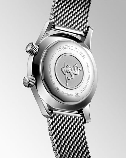 Longines The Longines Legend Diver Watch 36mm Black Automatic Steel L3.374.4.50.6