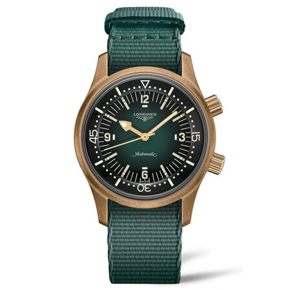 Longines The Longines Legend Diver Watch 42mm green automatic bronze titanium L3.774.1.50.2