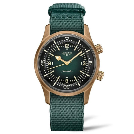 Longines The Longines Legend Diver Watch 42mm green automatic bronze titanium L3.774.1.50.2