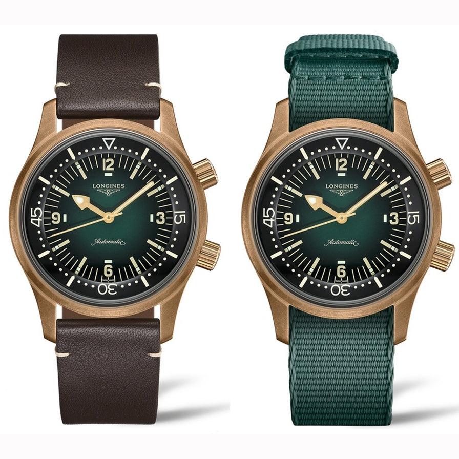 Longines The Longines Legend Diver Watch 42mm green automatic bronze titanium L3.774.1.50.2