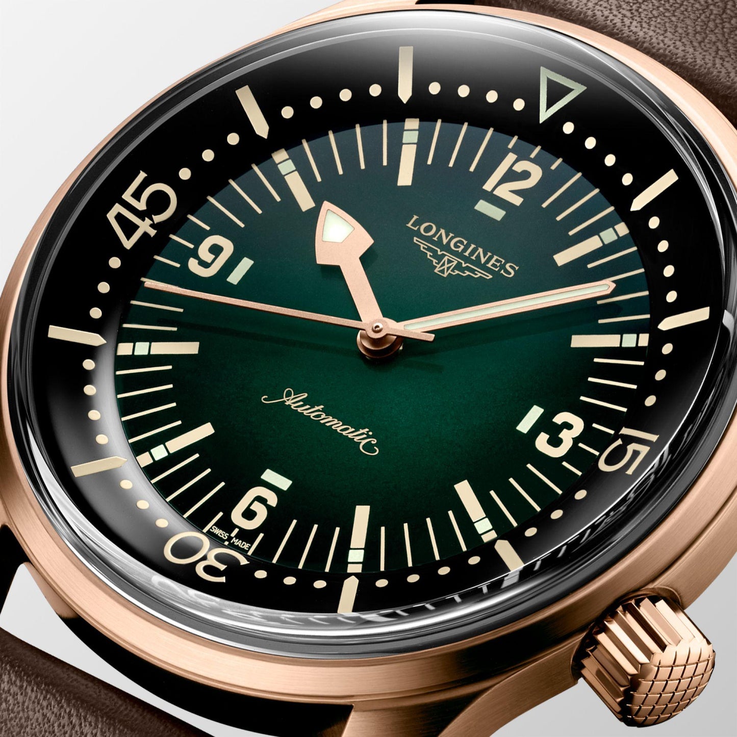 Longines The Longines Legend Diver Watch 42mm green automatic bronze titanium L3.774.1.50.2