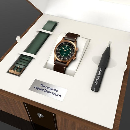 Longines The Longines Legend Diver Watch 42mm green automatic bronze titanium L3.774.1.50.2