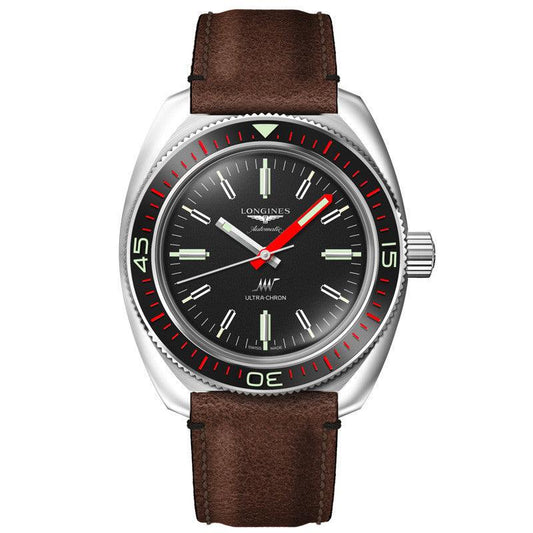 Longines Ultra-Chron Box Edition 43mm black automatic steel watch L2.836.4.52.8