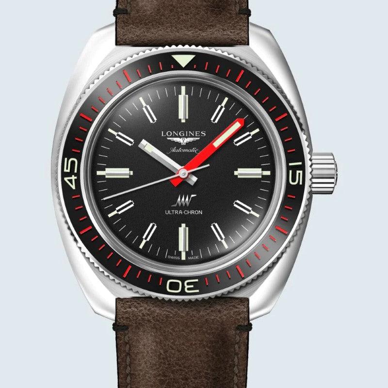 Longines Ultra-Chron Box Edition 43mm black automatic steel watch L2.836.4.52.8