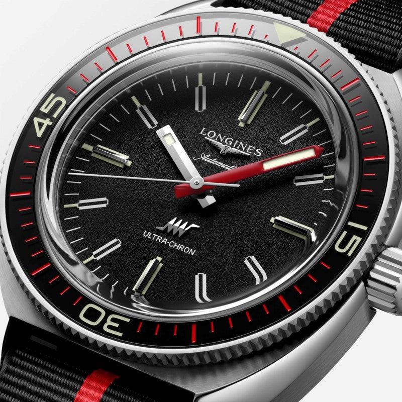Longines Ultra-Chron Box Edition 43mm black automatic steel watch L2.836.4.52.8