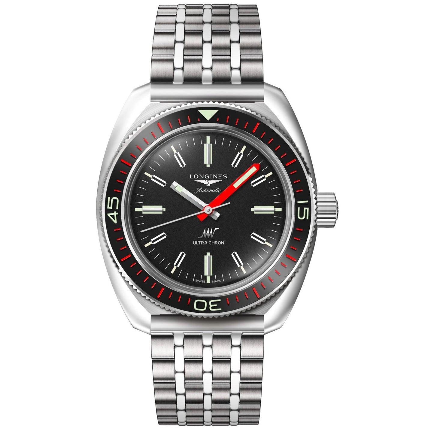Longines Ultra-Chron Box Edition 43mm black automatic steel watch L2.836.4.52.9
