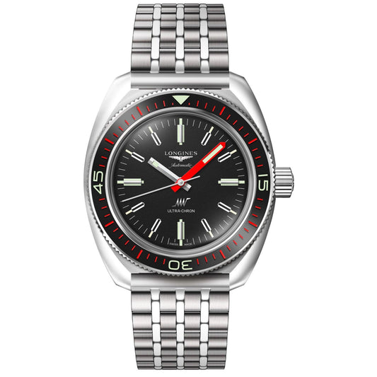 Longines Ultra-Chron Box Edition 43mm black automatic steel watch L2.836.4.52.9
