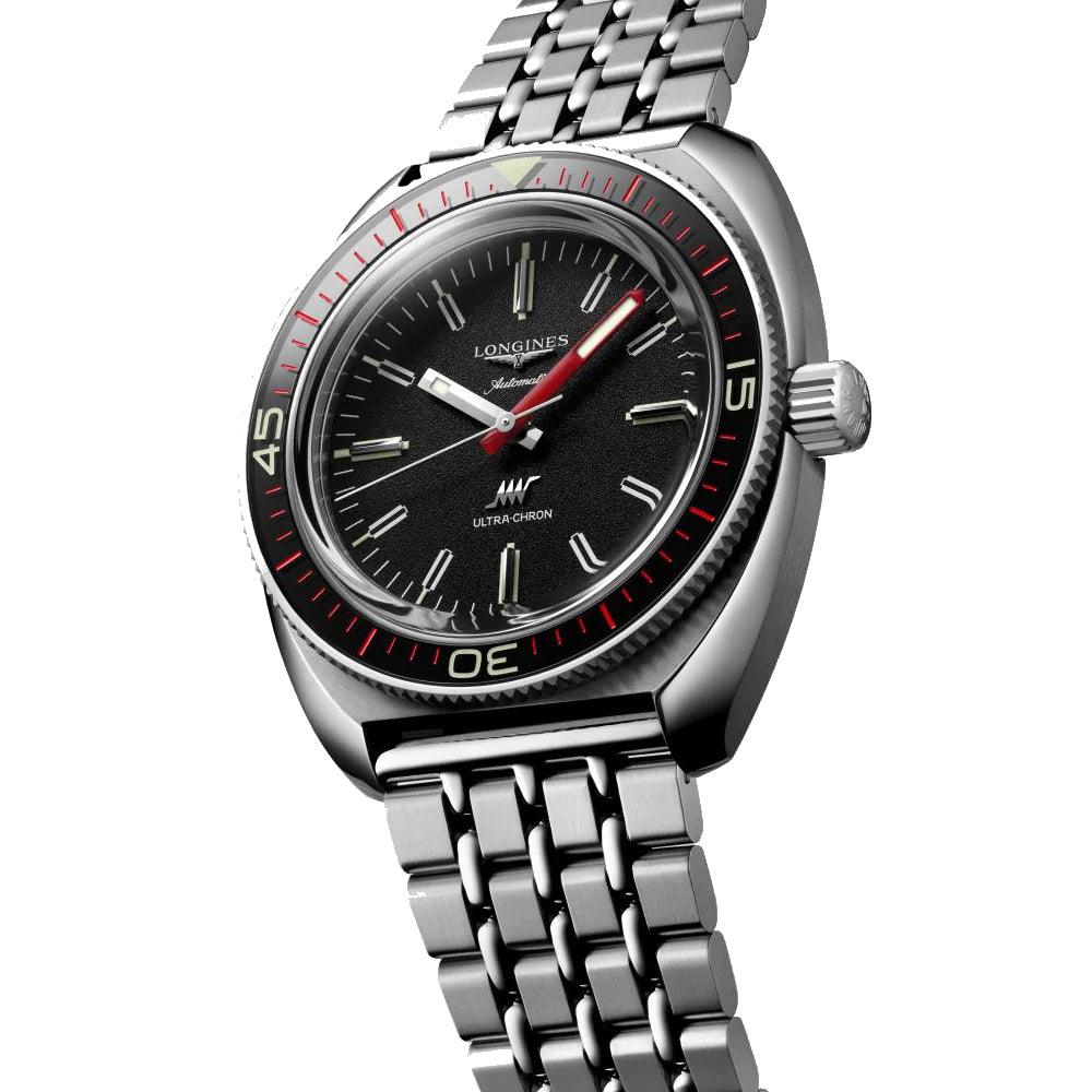 Longines Ultra-Chron Box Edition 43mm black automatic steel watch L2.836.4.52.9
