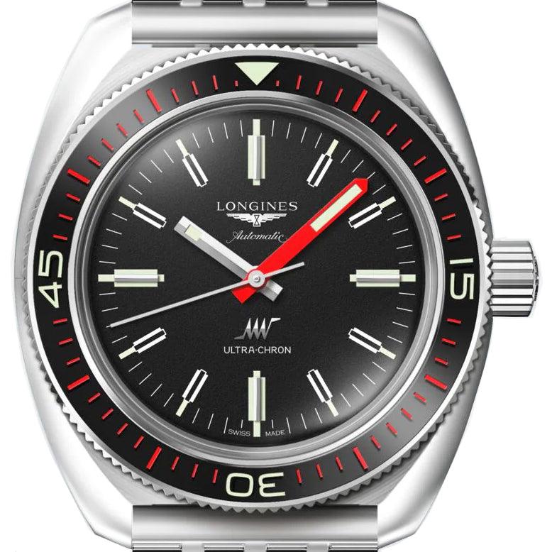 Longines Ultra-Chron Box Edition 43mm black automatic steel watch L2.836.4.52.9