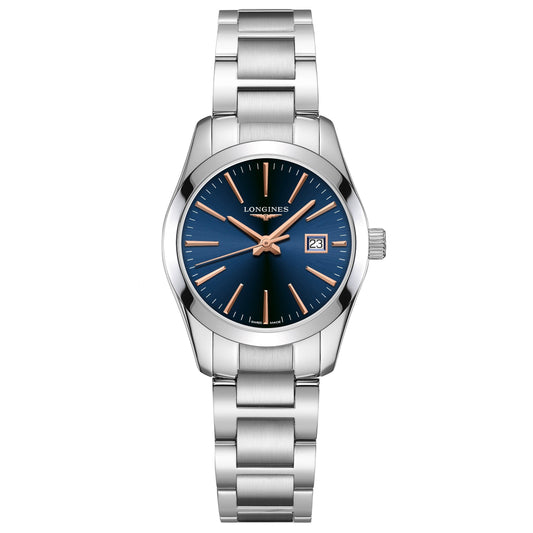 Longines men's watch Conquest Classic blue 29.5mm steel quartz L2.286.4.92.6