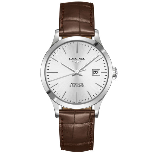 Longines men's watch Record collection 38.5mm automatic steel L2.820.4.72.2