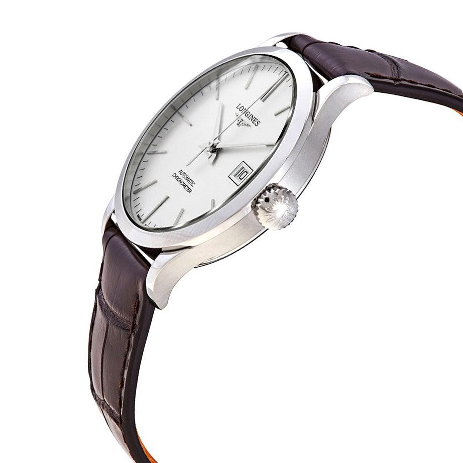 Longines men's watch Record collection 38.5mm automatic steel L2.820.4.72.2