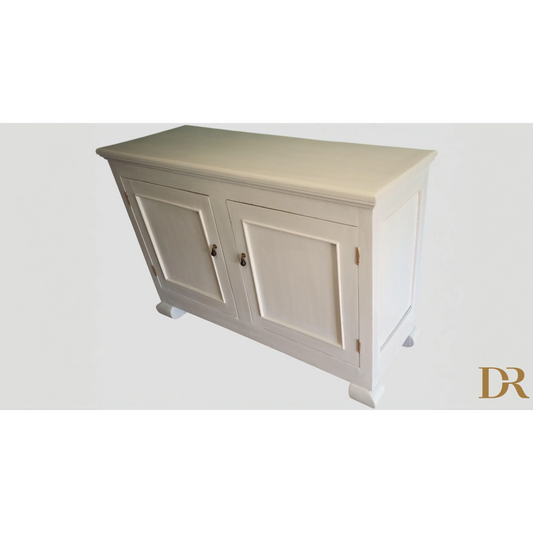 Madia Credenza Dispensa Design Provenzale Shabby Chic con armadietto bianco avorio